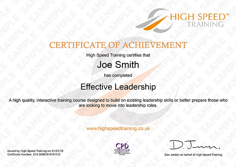 Effective Leadership Training Advanced Level Online Course