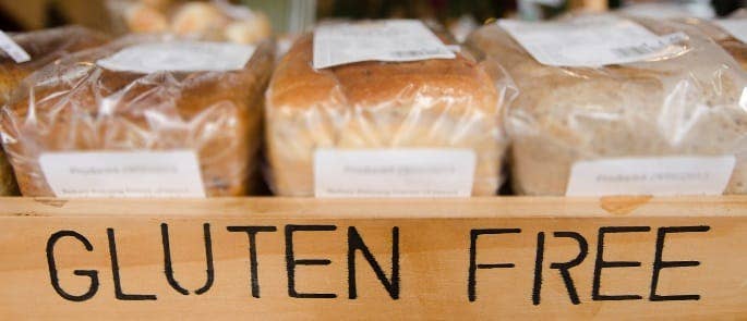 box of breads with a gluten free label on 