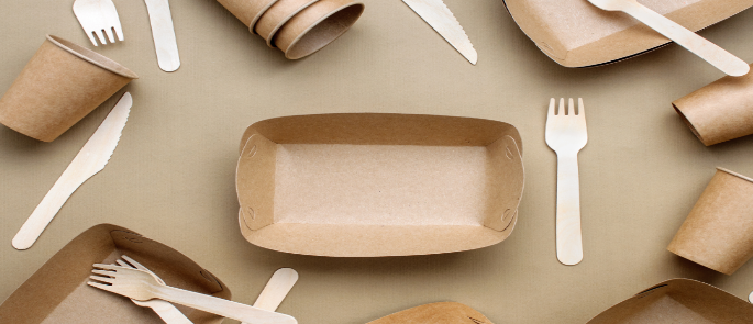 Different types of sustainable food packaging