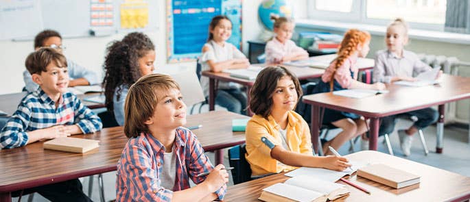 children in a classroom