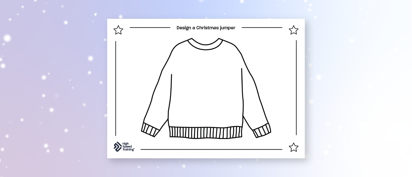 Design a Christmas jumper worksheet