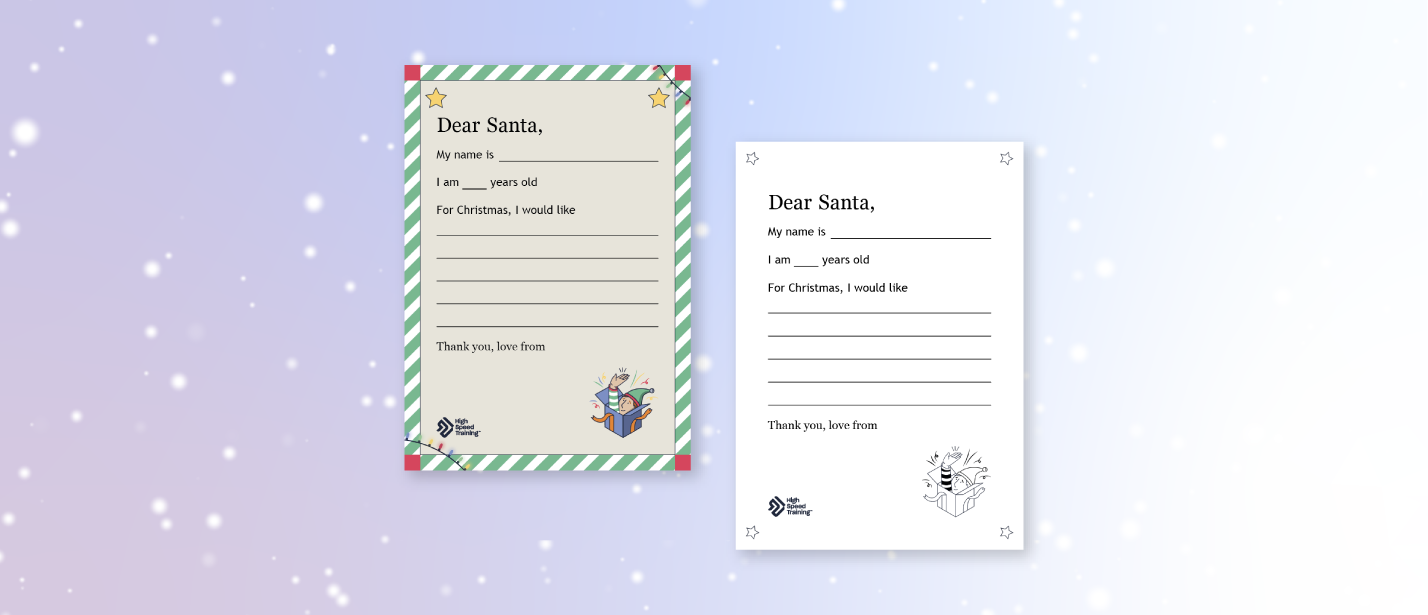 Letter to Santa template