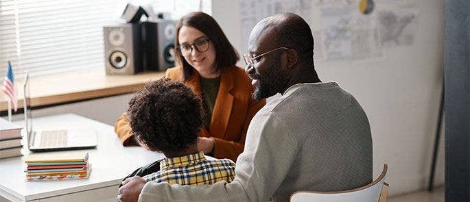 Meeting with child and parent