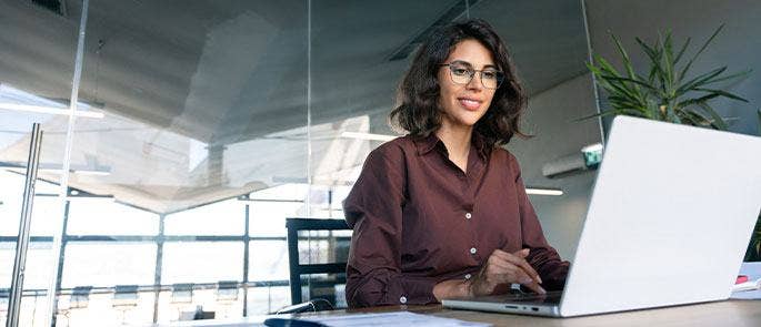 Employee on laptop