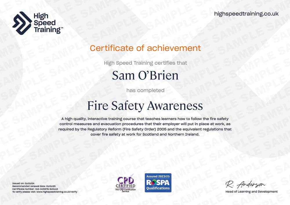 Fire Safety Training | Online Certification | RoSPA Approved