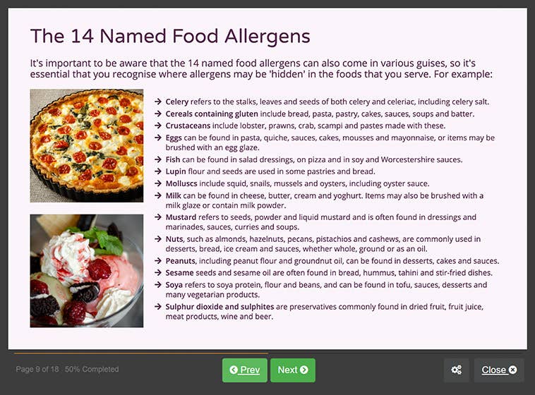 Food Allergen Training | Online Accredited Certification