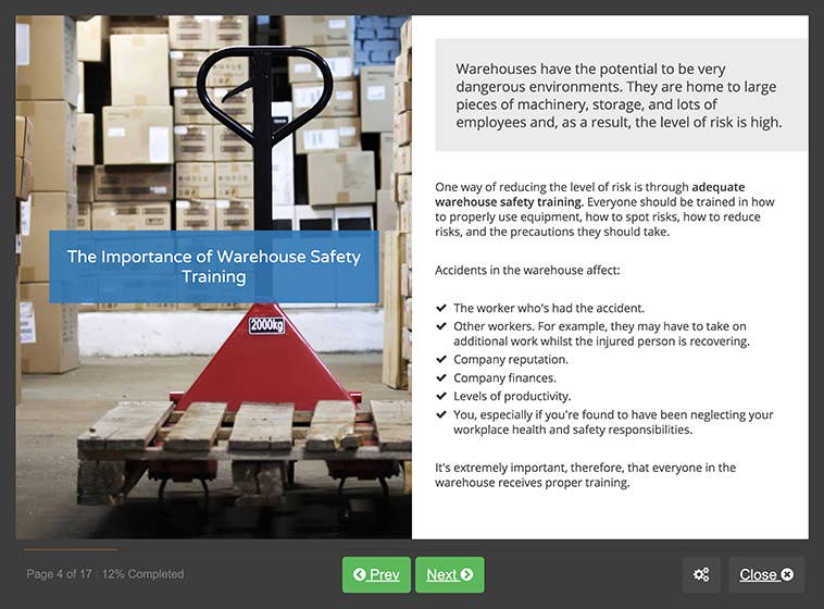 Warehouse Safety Training Online Course High Speed Training 1503