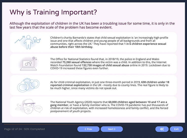 Course screenshot showing vulnerability