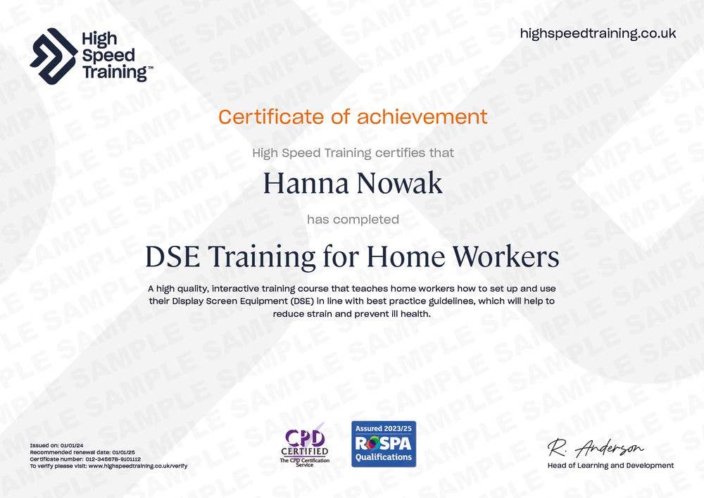 dse for homeworkers