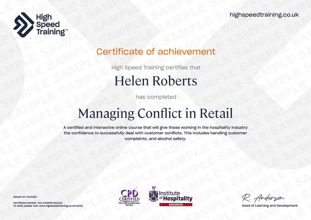 Sample Managing Conflict In Retail Conflict